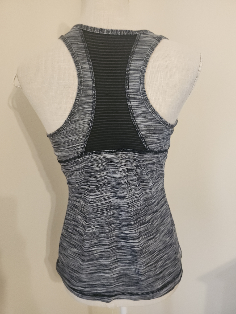 Space-Dye Gray Racerback Tank Top - Picture 3 of 4